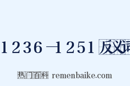 1236—1251反义词是什么意思的图片